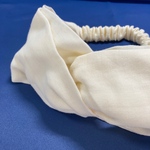 ダブルガーゼのクロスヘアターバン　ナチュラル