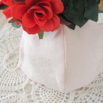 <受注制作>ジャガード薔薇柄マスク☆桜ピンク