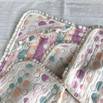 ドット柄おくるみ　ふわふわ6重ガーゼ