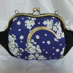 がま口バッグ月と桜
