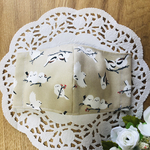 かわいいシマエナガ柄マスク　立体マスク　裏地ダブルガーゼ　子供用サイズも対応　1枚