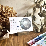 4月始まり　Moon Desk Calendar 2021-2022  ムーンデスクカレンダー2021-2022 卓上カレンダー