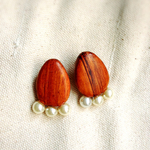 ウッドパーツ×パールピアス