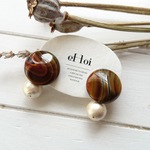 「vintage marble」イヤリング