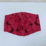 秋マスク　コーラルレッド