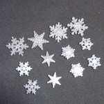 レジン封入用/雪の結晶パーツ