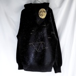   手描き 天文少年少女のパーカー　gold