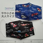 ２枚セット　やや小さめ大人サイズ　やや厚手　F1イメージ柄？　マスク　291番