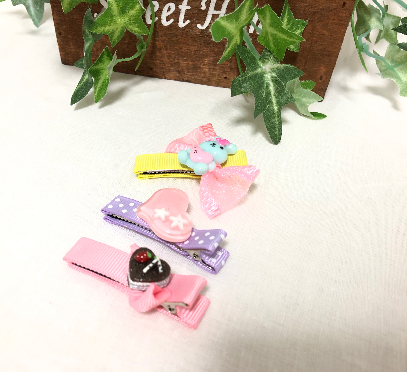 【Mi様】ハンドメイドベビーヘアクリップ 可愛い♪ベビー・キッズ用ヘアクリップ入荷! | ハンドメイド