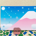 ポストカード　富士山　3枚組（シール5枚付き）