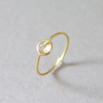 glass ring/champagne gold