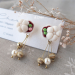 桜最中・白♡揺れるピアス/イヤリング