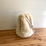 エコﾌｧｰと麻ひもの巾着バッグA
