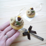 【受注制作】[羊毛フェルトのパン屋さん] 本物みたいにフワフワ　モンブランデニッシュ