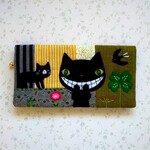 【一点もの】イシシ君の長財布-黒猫