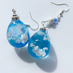 雲レジン☆虹の架け橋☆空たまご①☆ピアス