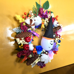 オバケのおまけ付きです‼️ お花屋さんが作った35cmの特大ハロウィンリース  ②