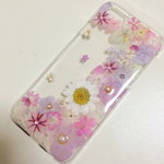iPhone6・6Sケース☆押し花ケース☆ピンク小花系