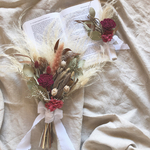 𓅪 クラッチブーケ　ブートニアセット　結婚式　ドライフラワー　ウェディング　前撮り