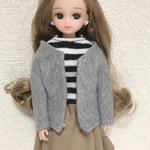 リカちゃん 服 アウター ♡ サッと羽織りたいアウター gray ♡ 