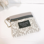 Dカン・ボールチェーン付き★ぺたんこミニポーチ♪小銭入れ　エコポーチetc