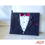 I ♥︎ tuxedo clutch bag(black)☆送料無料☆