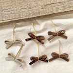 シンプルleather ribbon　ピアス/イアリング