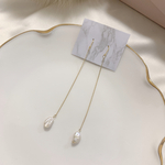 天然淡水パールのロングピアス