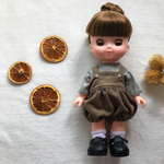 ソランちゃん　コーデュロイサロペット＆ストーン星柄トップスのセット　ソランちゃん服　メルちゃん　レミンちゃん　ドール服