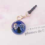 宇宙の猫☆恋愛運アップ☆オルゴナイト☆イヤホンジャック☆