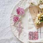 ＊再入荷＊1枚 綺麗 花 フラワー 刺繍 レースモチーフ アップリケ ピンク系 BK200920 ハンドメイド 手芸 素材 材料