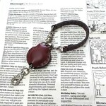 サンプルセール品 リール付 ストラップ キーホルダー 茶色 チョコレート色