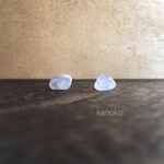 チタン 紫水晶の一粒ピアス に
