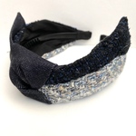 LINTON TWEED♡大人のためのデニム♡結びリボンカチューシャ♡幅広
