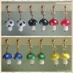 ▽きのこイヤリング▽【６点のみの限定品】