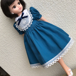 リカちゃん服(ブルーのワンピース)