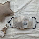 やさしい素材 ⚘ ミナペルホネンchouchoパッチワーク ⚘ handmade立体マスク white