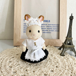 大人 ウェイトレス風カフェワンピース&ベッドドレスセット＊シルバニア 服 シルバニアファミリー 大人服＊