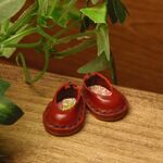 【本革・オビツ１１・靴】フラットシューズ・赤