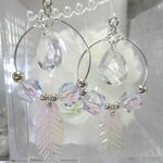虹色リーフ☆フープピアス