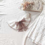Floral embroidery tulle bib