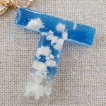 『オーダー』✩.*˚青空✩.*˚イニシャルキーホルダー✩.*˚名前入れ✩.*˚送料無料☆