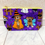 新作USA ハロウィンわんちゃん仮装柄ポーチ
