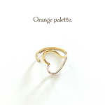 ＜バイカラー･ハート＞bicolor heart ring ／1.5mm