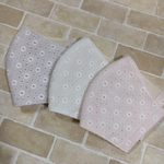 清楚♡上品♡花柄レース刺繍♡ハンドメイド♡ダブルガーゼ♡大人♡女性立体マスク♡マスク♡