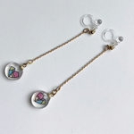 〈レジン〉ステンドのゆらゆらイヤリング
