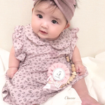 再販✨ふわふわシフォン♡リバティリボンの月齢ロゼット(ベッツィ)
