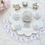 再販✨ふわふわシフォン♡リバティリボンの月齢ロゼット(カペル)