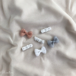 選べる2個セット♡ふんわりオーガンジーとお花のベビーヘアクリップ  
