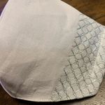 立体マスク 大きめ 【刺し子 水色】女性用 手作りマスク 刺繍入り 紫陽花 花模様